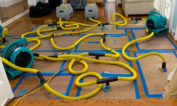 Professional Crawl Space Water Removal technician working in Poplar, WI